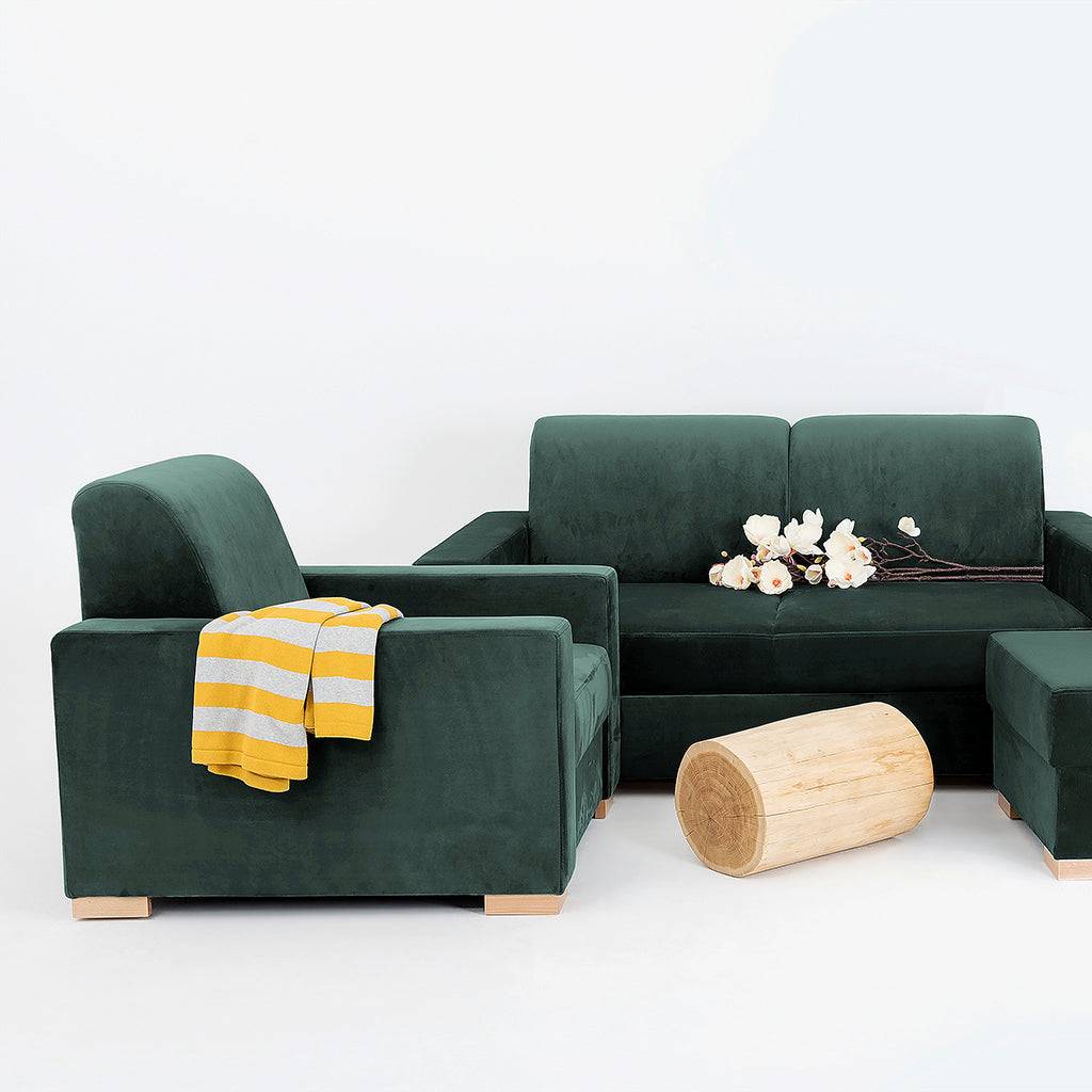 Poltrona STABLE - Avocado, Legno Naturale