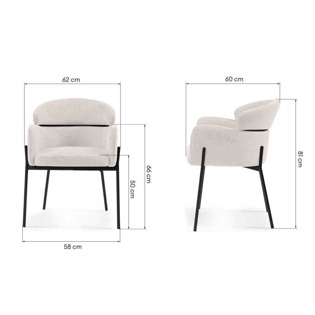 Sedia da pranzo MAREO, beige chiaro
