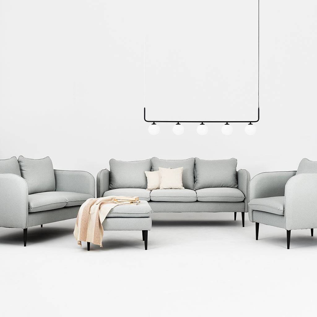 Sofa POSH 3-Sitzer - Schwarz Platin