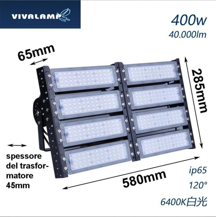 LED Flutlicht 400W Modular Außenleuchte IP65 Sportplätze Tunnel
