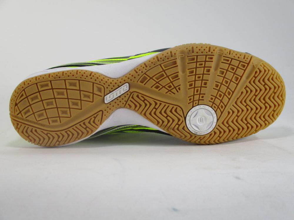 Lotto scarpa da calcetto indoor da uomo Tacto II 200 scarpa da futsal S7180 black-green