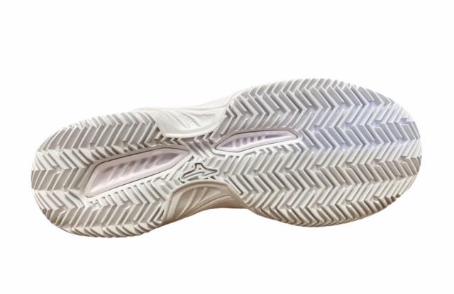 Mizuno scarpa da tennis da donna Break Shot 3 CC 61GC212603 bianco-grigio