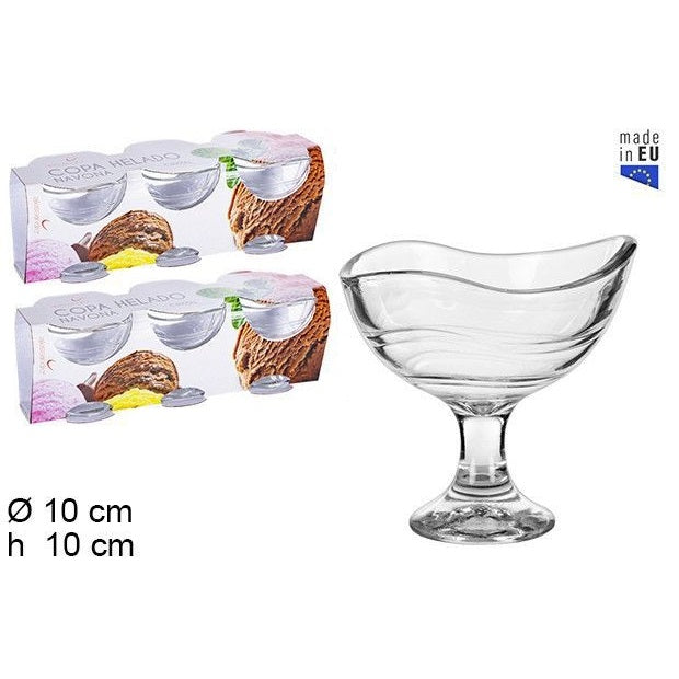 Set 6Pz Eisbecher aus Glas Navona 6 Stück Gläser à 180ml Dessertbecher