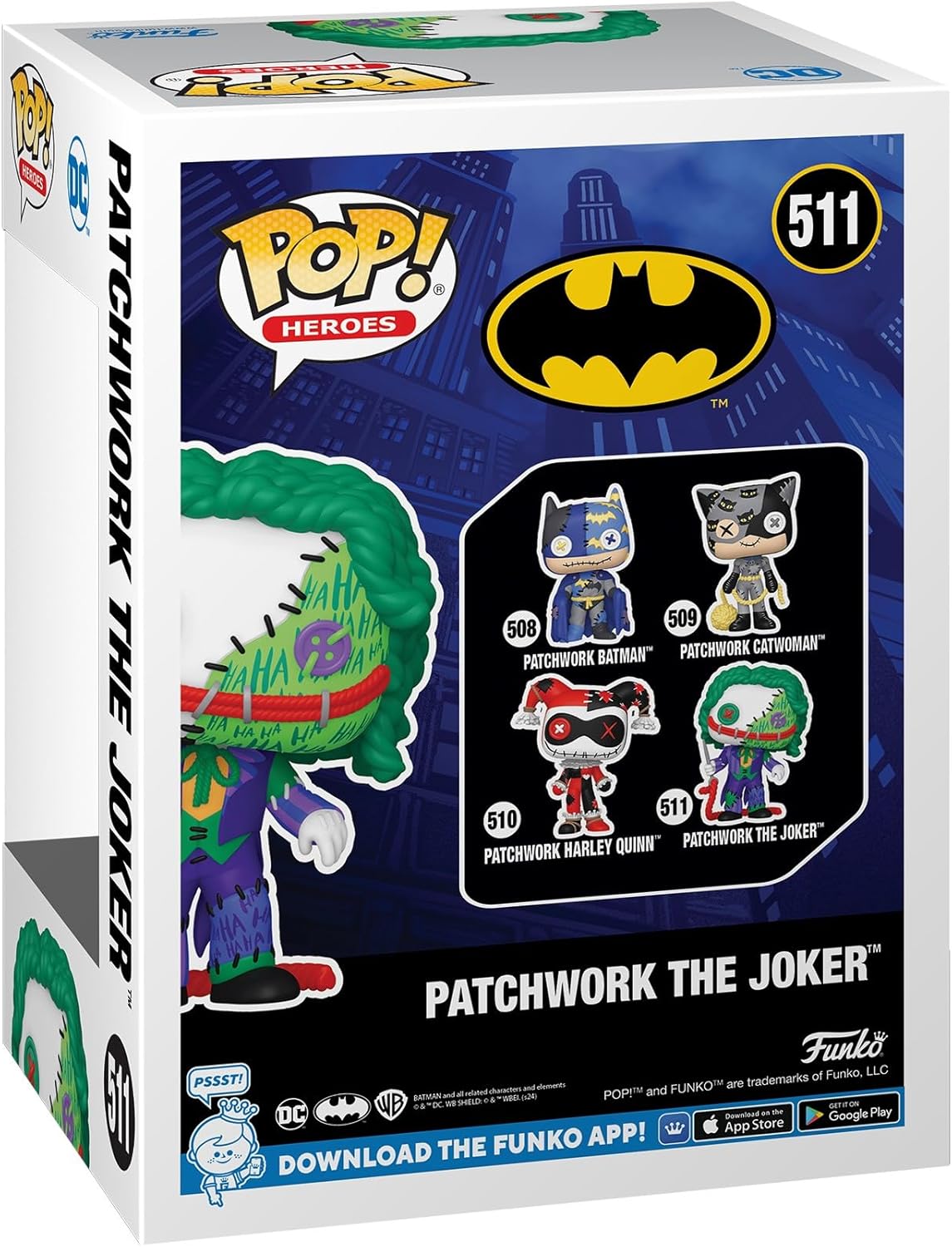 Funko Pop ! Dc Comics Heroes - (511) Patchwork The Joker Vinyl Figure Statua 9Cm