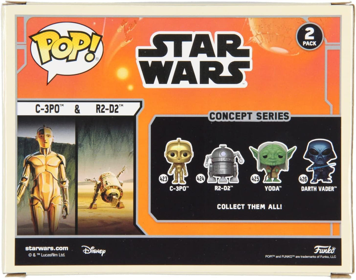 Funko Pop! Star Wars R2-D2 & C-3PO Concept Series (2-Pack) Vinyl Figure 9cm
