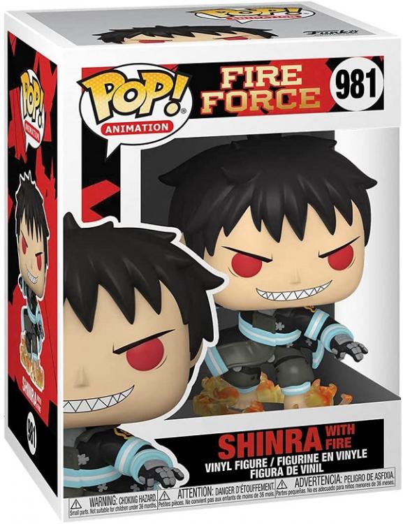 Funko Pop! Animation - Fire Force Shinra mit Feuer (981) Vinylfigur Anime 9 cm