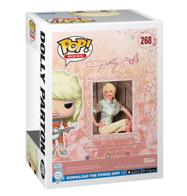 Funko Pop! Rocks - Dolly Parton (268) Vinylfigur Rock Music 9cm auf Lager