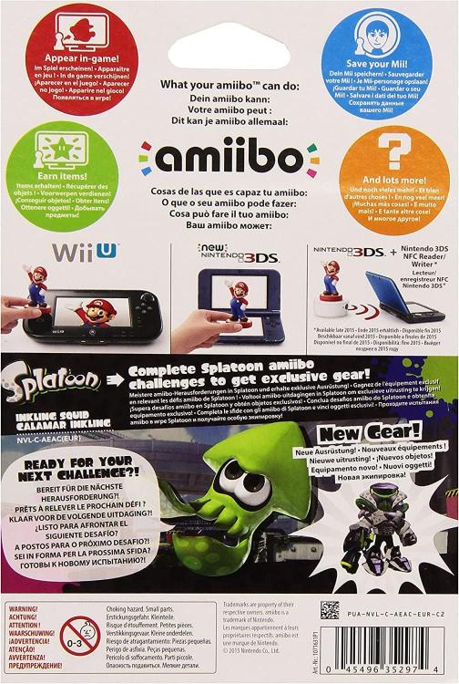 AMIIBO SPLATOON INKLING SQUID NINTENDO SWITCH STATUA DA COLLEZIONE CALAMARO