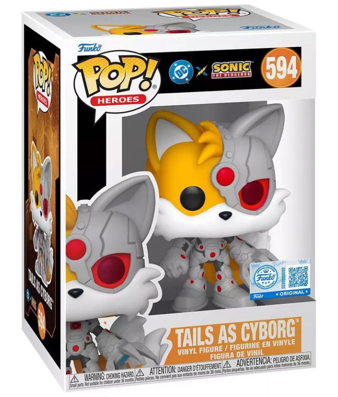 Funko Pop ! Heroes DC X Sonic the Hedgehog – (594) Tails als Cyborg 9cm