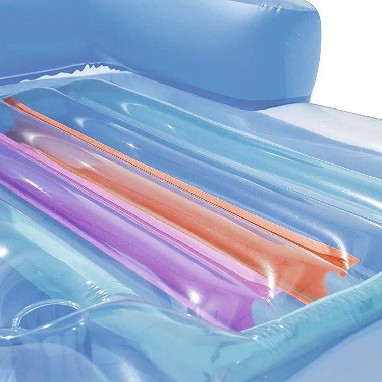 Bestway Aufblasbarer Sessel Luftmatratze Pool Meer Getränkehalter Blau oder Grau
