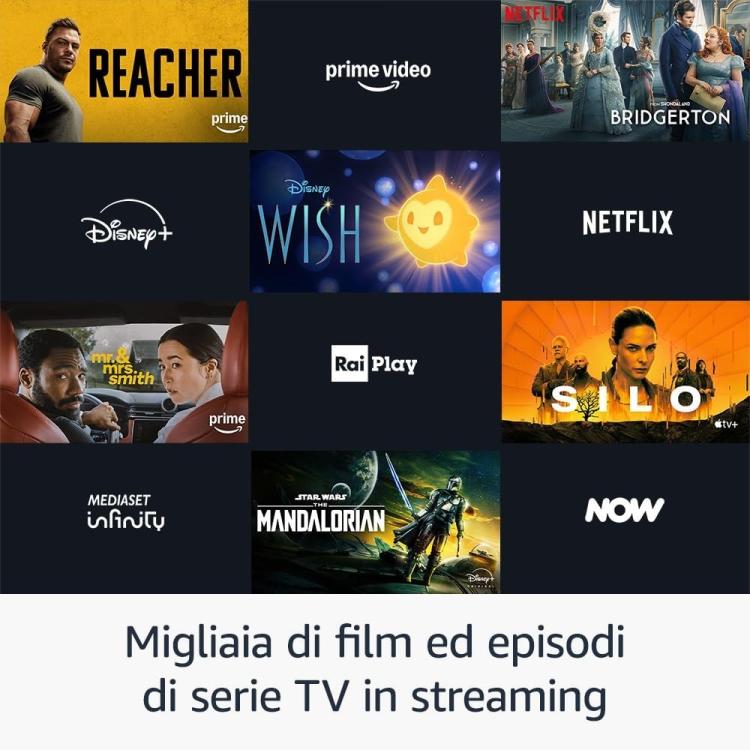 Amazon Fire Tv Stick 4K (Wi-Fi 6) Telecomando Vocale Alexa Android Dolby Vision