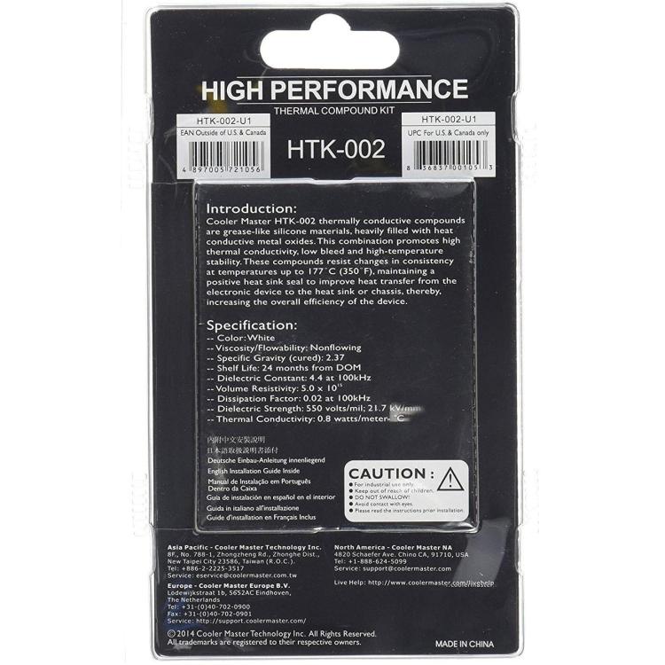 COOLER MASTER HTK-002 THERMAL GREASE SYRINGE THERMAL COMPOUND CPU
