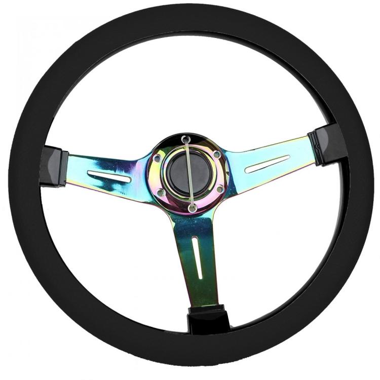 Lenkradbezug Auto Silikon Rutschfester Lenkradbezug Schwarz Universal 35-41cm