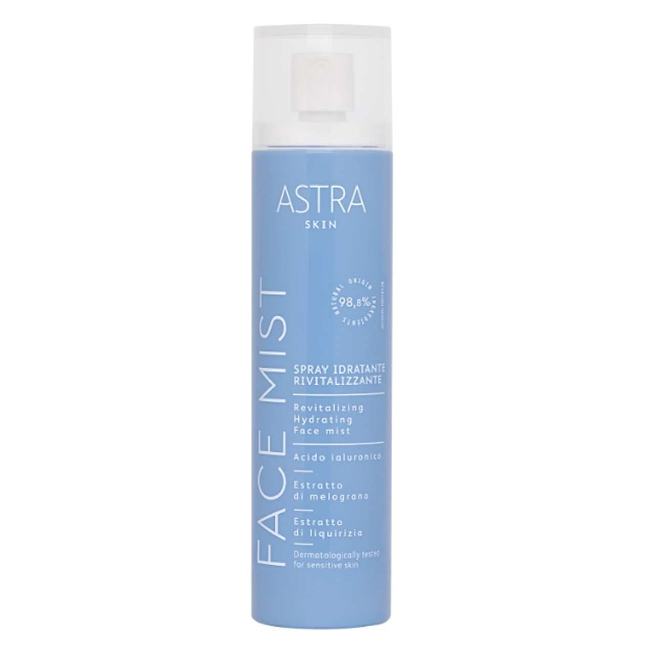 Astra Skin Face Mist Feuchtigkeitsspendendes, revitalisierendes Gesichtsspray mit Hyaluronsäure 100 ml