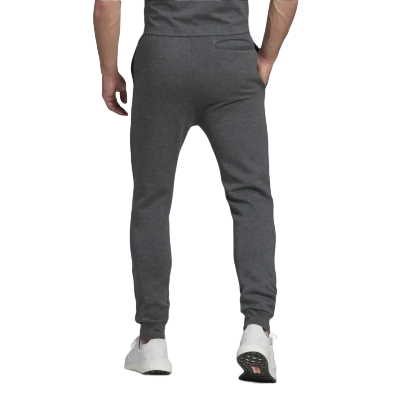 Adidas pantalone sportivo da uomo in cotone felpato HL2243 grigio