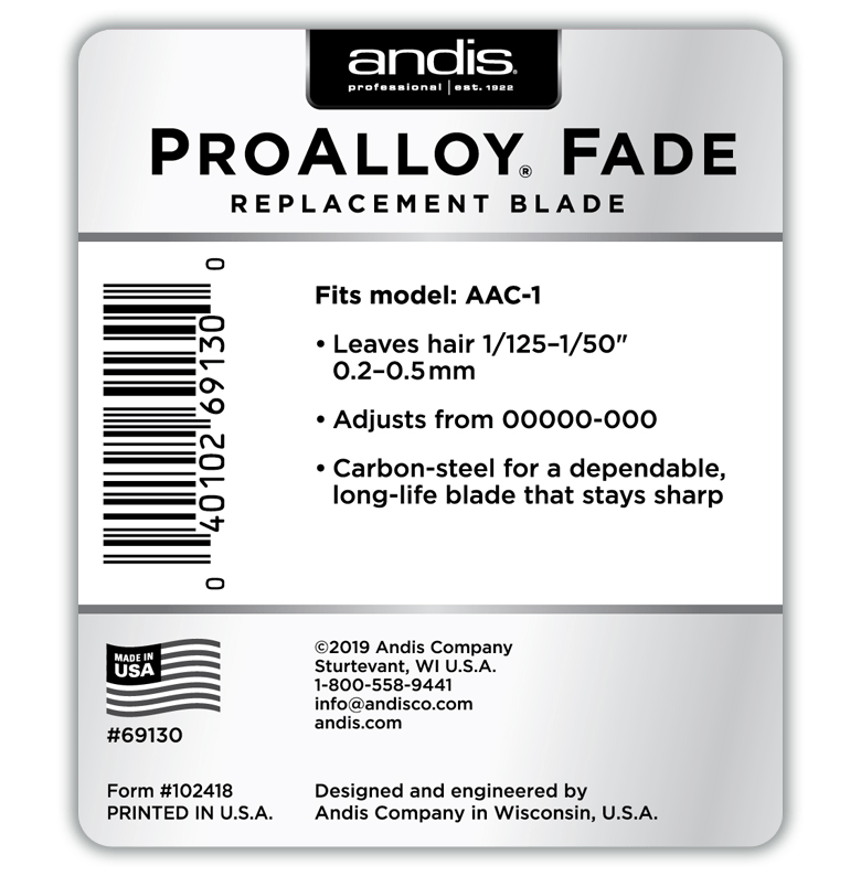 Andis Testina Pro Alloy Fade Per Tosatrice UsPro E Cordless UsPro Li