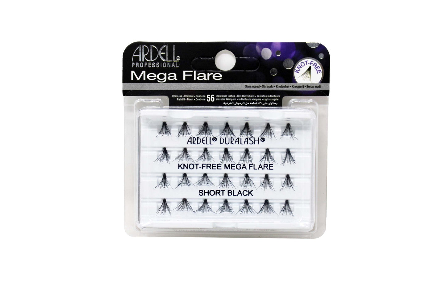 Ardell Ciglia Mega Flare Individuals Short Black Senza Nodo