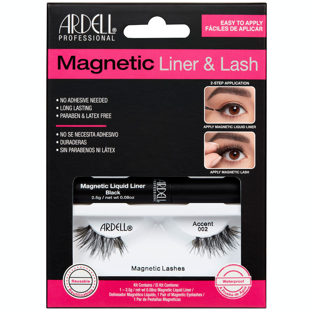 Ardell Kit Ciglia Magnetic Accent 002 + Eyeliner Liquido Magnetic