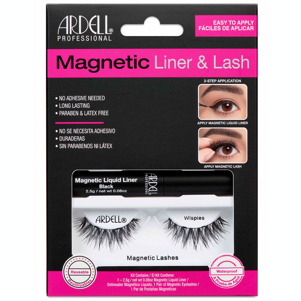 Ardell Magnetische Wispies-Wimpernkit + magnetischer Flüssig-Eyeliner