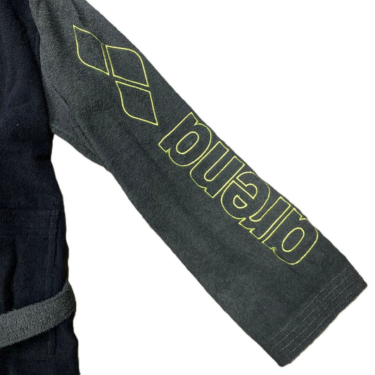 Arena Accappatoio Cotton Robe Bicolor 011690 550 Nero-Asfalto – Comfort Assorbente