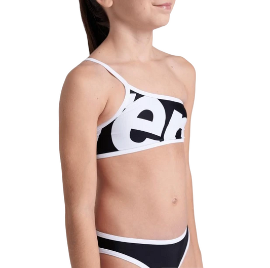 Arena Costume 2 Pezzi Ragazza 007326 500 Logo | Nero-Bianco Mare