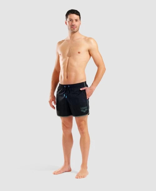 Arena Costume Pantaloncino Uomo Nero Salvia - Big Logo Borders 009103560