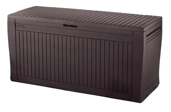 Keter Resin-Gartentruhe 270L Braun mit 200kg Sitzkapazität