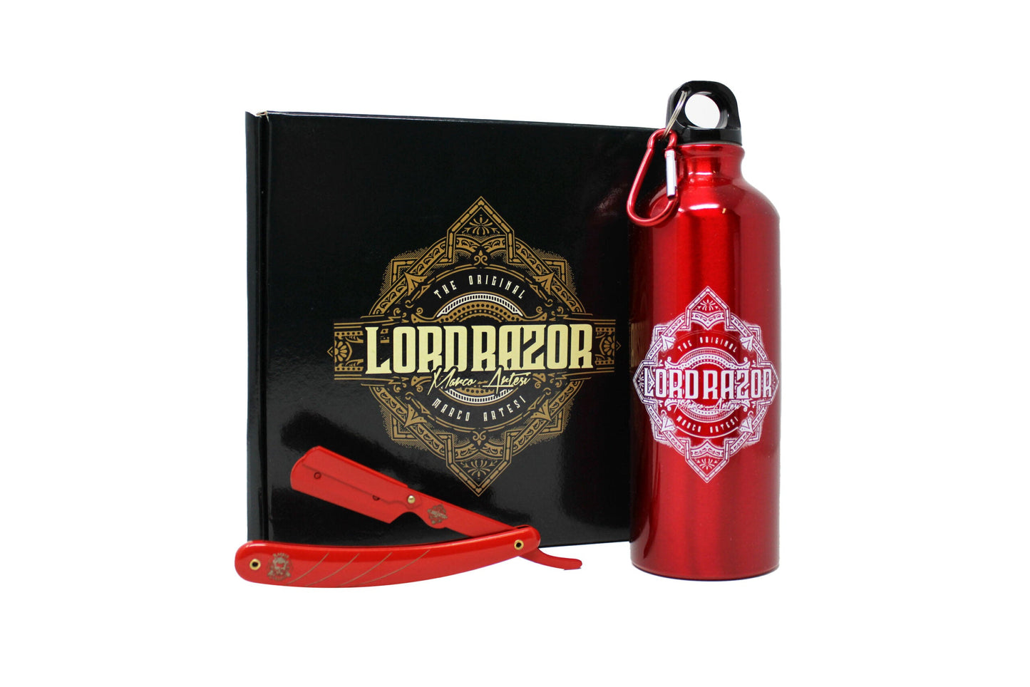 Babyliss Barber College Lord Razor Kit Rasoio + Borraccia Rosso