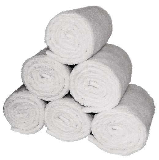 Beauty Pro Weiße Baumwollgesichtswickeltücher 60x20 cm 6er-Pack