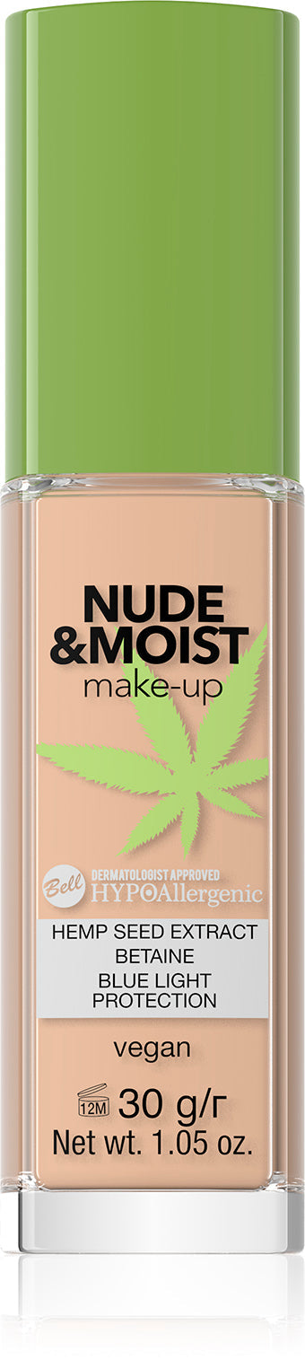 HypoAllergenic Hemp Nude & Moist Fondotinta Idratante E Nutriente 30 gr
