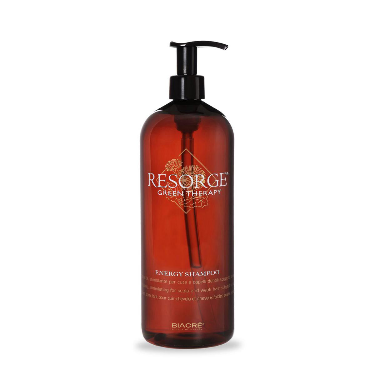 Biacré Resorge Green Therapy Energy Shampoo anregend und stimulierend für Kopfhaut und schwaches Haar 1000 ml