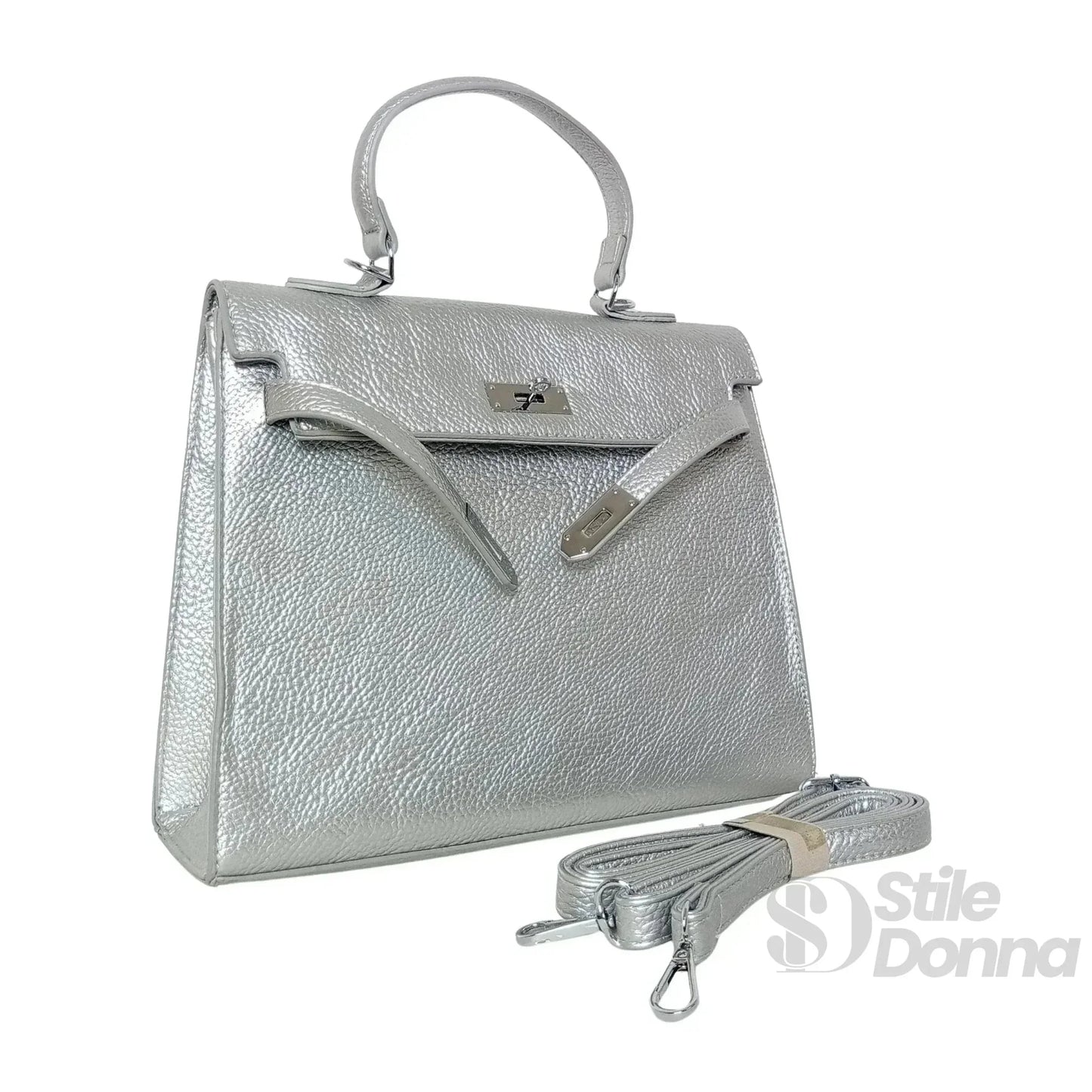 Stile Donna Bags - Borsa a Mano Dettagli Argentati