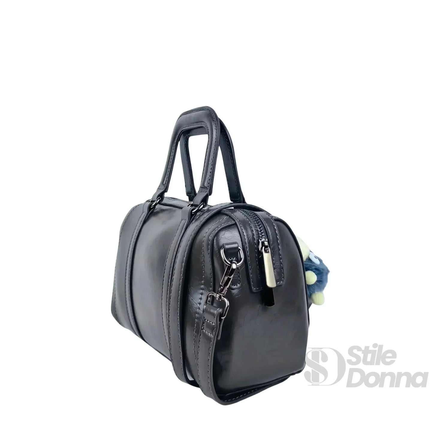Stile Donna Bags - Borsa in Ecopelle Grigio Scuro
