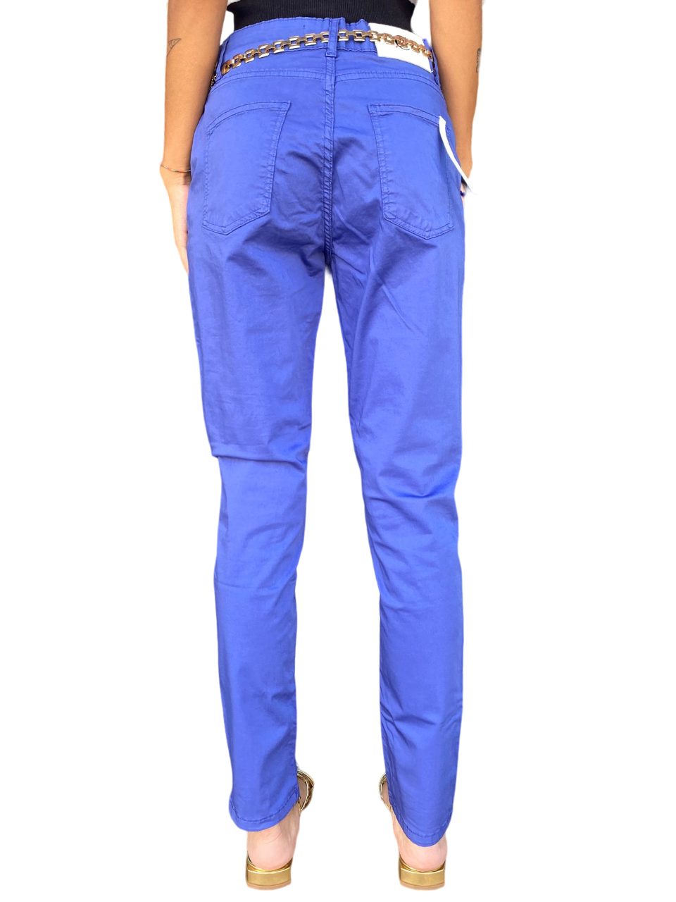 CafèNoir Pantalone Aderente Tinto Capo Donna Azzurro PE26 - C7JP0169 B055