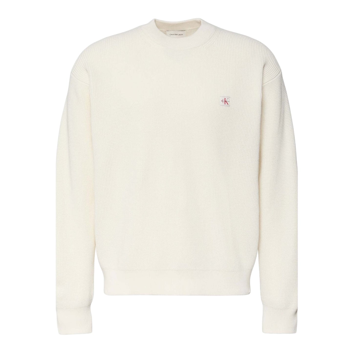 Calvin Klein Maglia Girocollo Waffle LV04RD313G Tofu Uomo