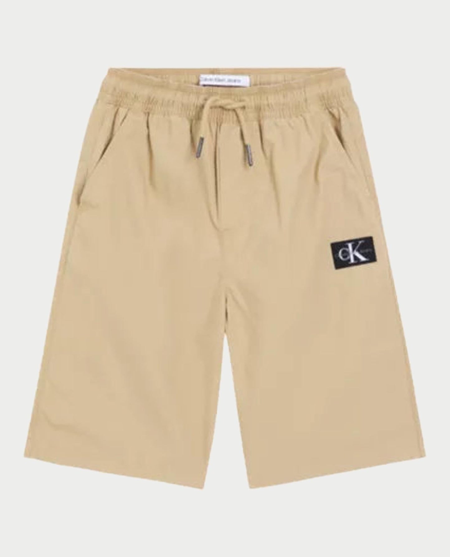 Calvin Klein Pantaloncino Paracadute Junior Beige Stemma CK - LVCKSJC79B PFN