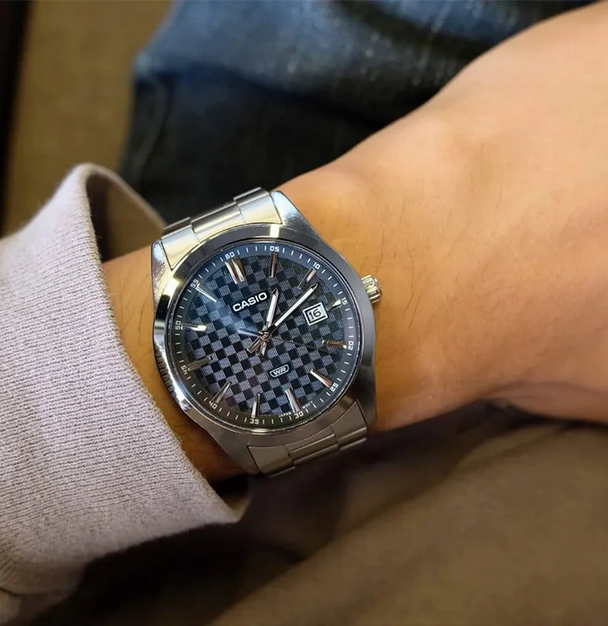 Casio MTP-VD03D-2A – Orologio Uomo Analogico Acciaio Quadrante Blu