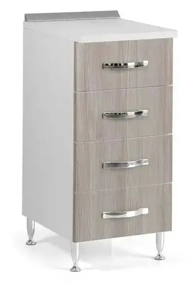 Kommode 4 Schubladen 40cm weiß Ulme