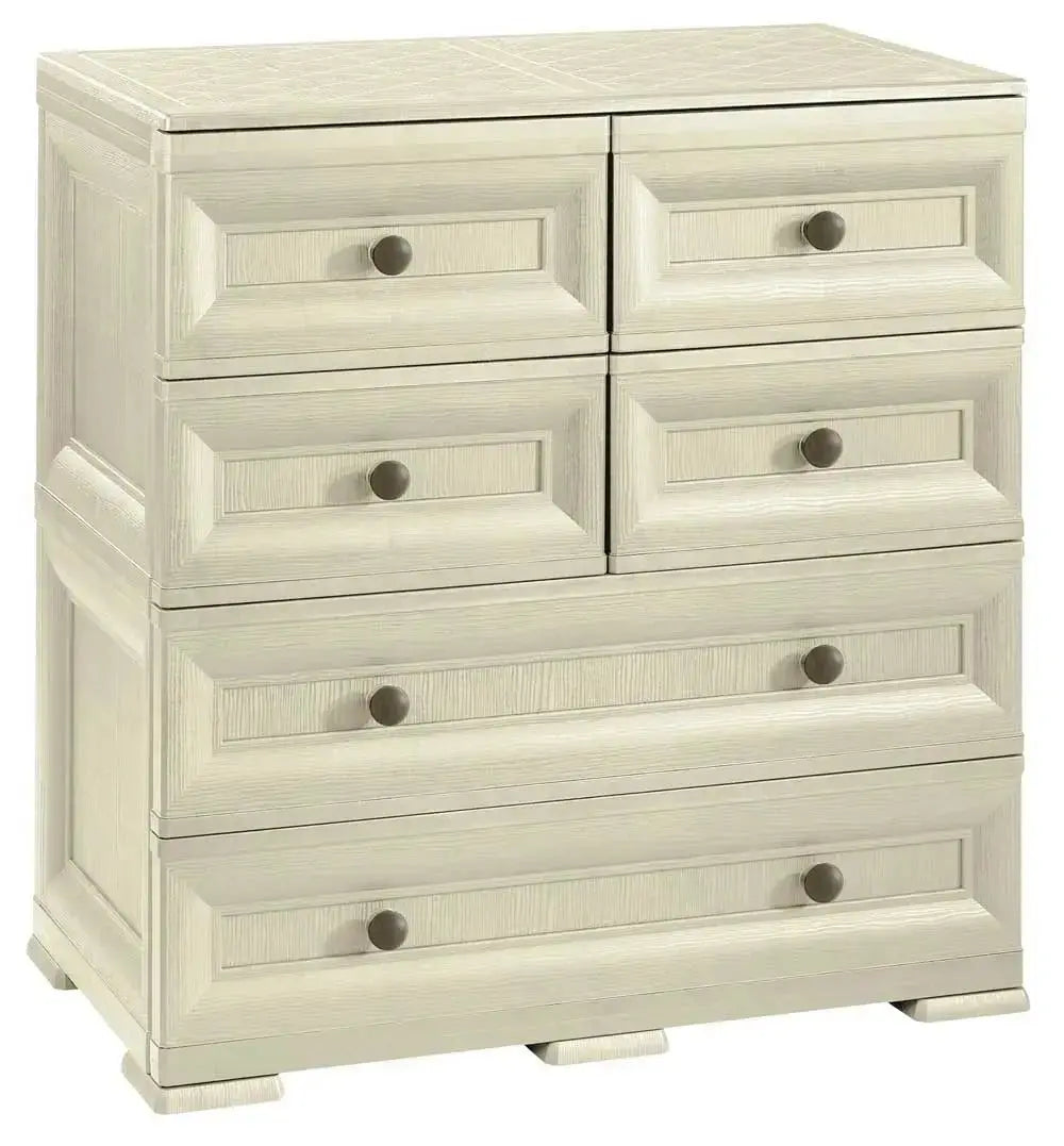 Cassettiera 6 cassetti 4+2 Tontarelli 79x43x85,5 Angora