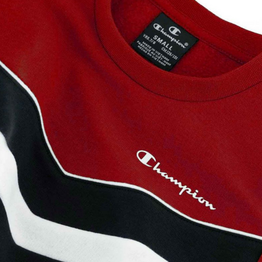 Champion Tuta sportiva con felpa girocollo da ragazzo Lagacy 306593 RS053 rosso-nero