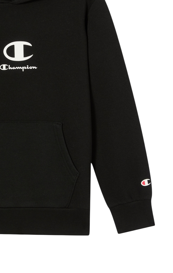 Champion Felpa Junior con Cappuccio 307395 KK001 - Hoodie Bambini Nero