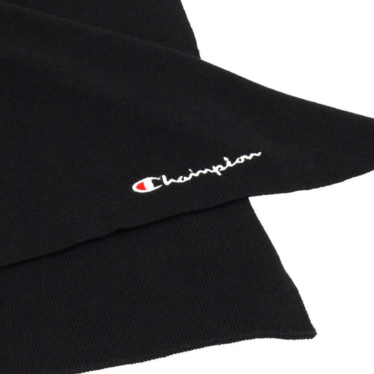 Champion sciarpa con logo ricamato 806066 KK001 nero - Accessorio elegante e caldo per outfit sportivi