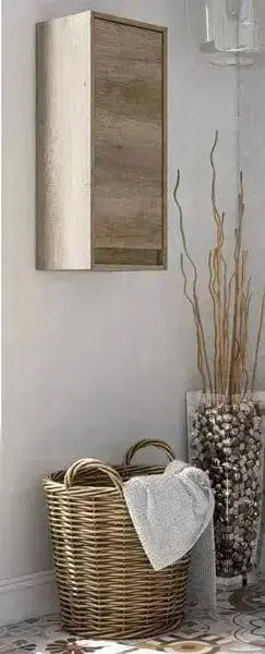 Colonna sospesa rovere nordico 1anta e 1ripiano cm.30x26x74h
