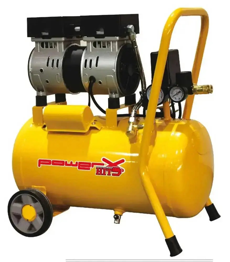 Compressore Aria Silenziato 24L 2HP PowerBit con Serbatoio da 24 Litri