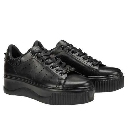 Cult scarpa sneakers da donna in pelle con borchie Perry 4236 nero