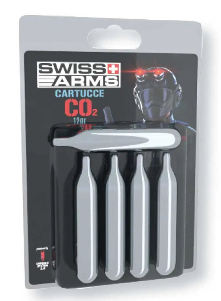 Cartucce CO2 Swiss Arms 12g Monouso - Blister 5 Pezzi