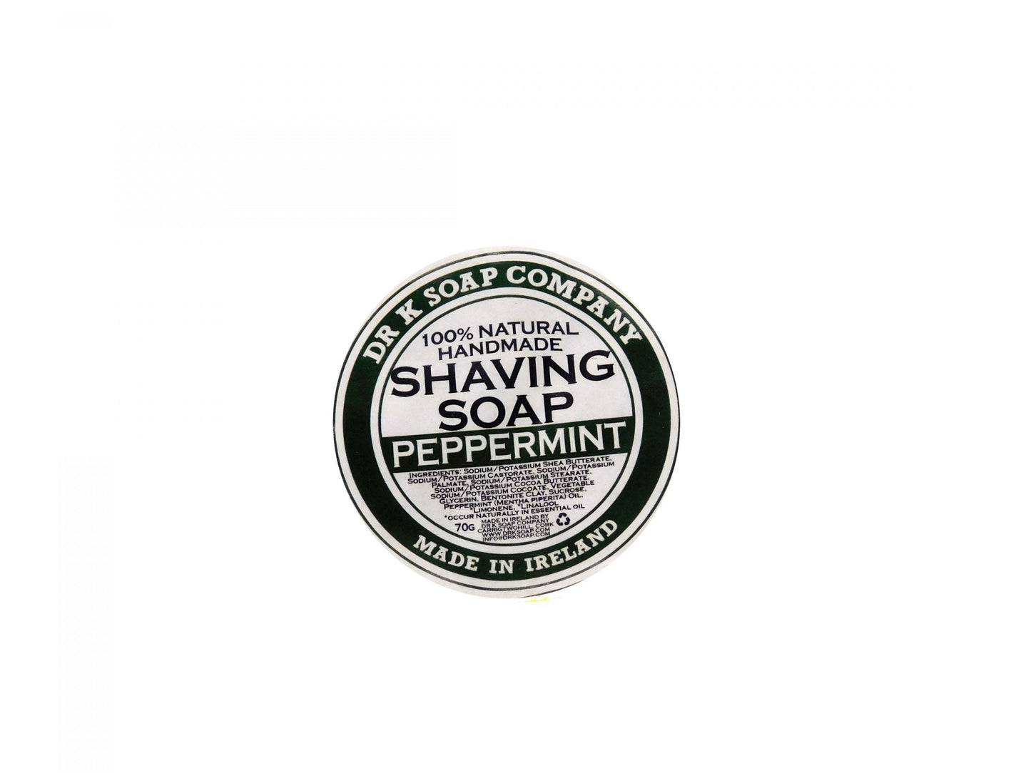 Dr K Soap Rasierseife Pfefferminz hart 70 g