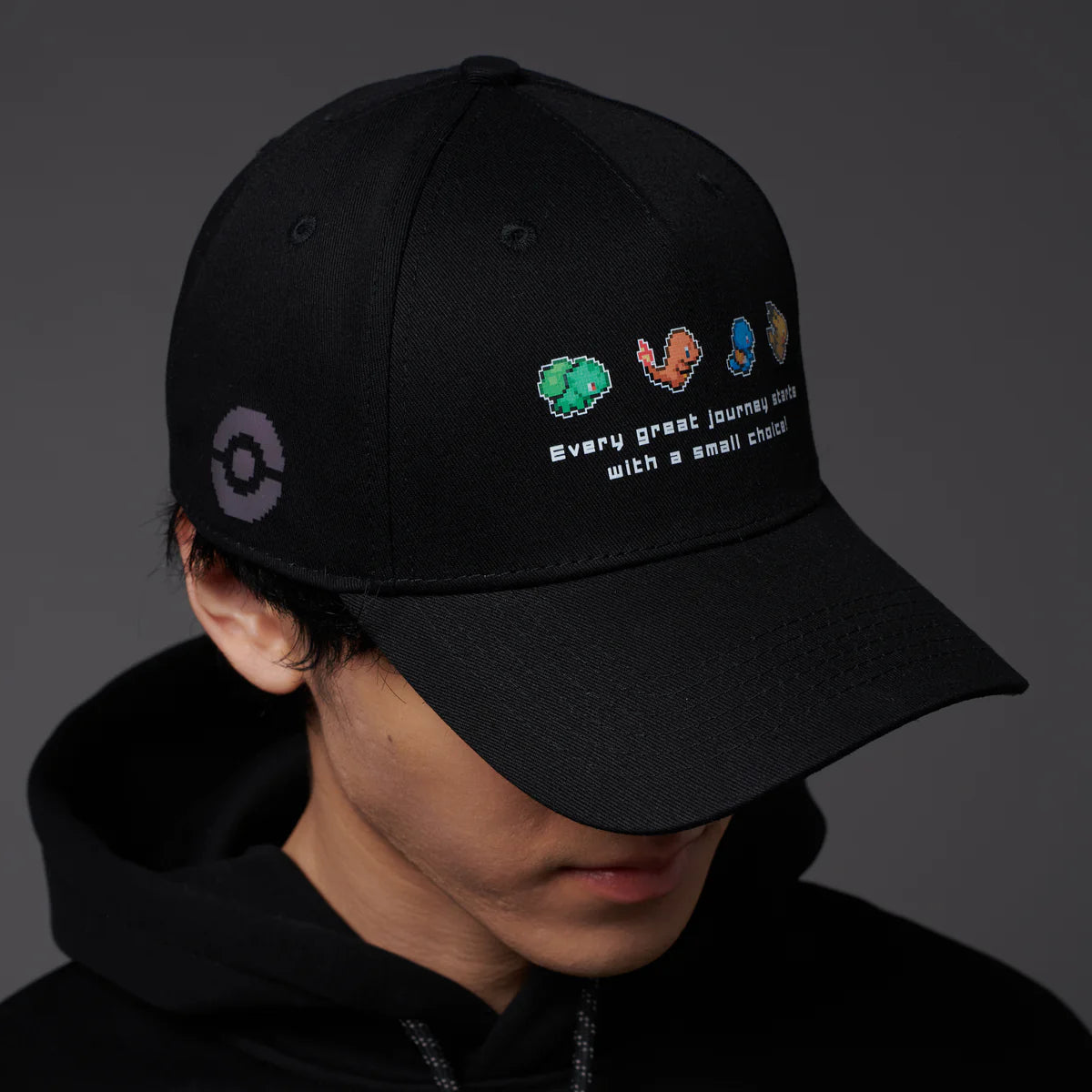 Dolly Noire Dad Hat Starters Pokémon Pixel Art Unisex Nero - HA1176-HB-01
