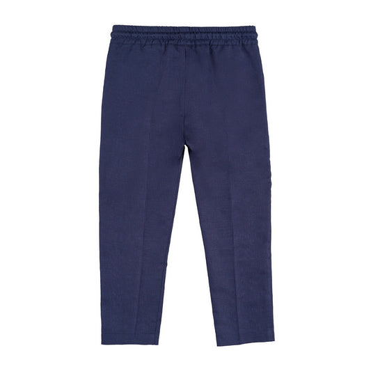 Pantalone in lino blu
