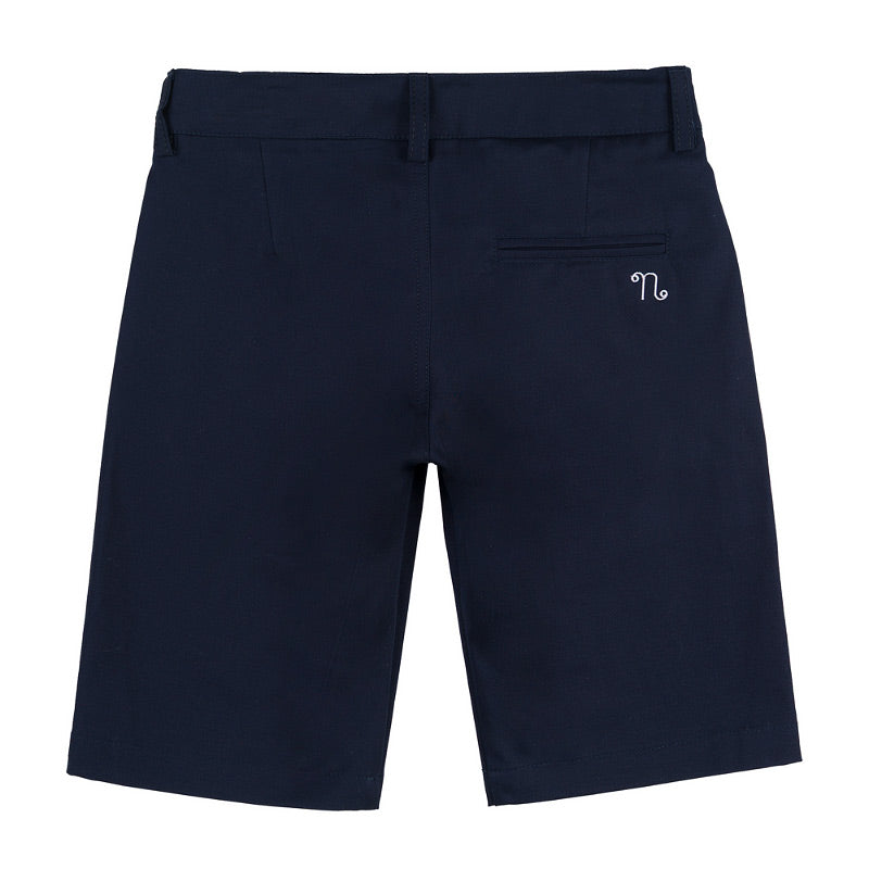 Bermuda in gabardina blu